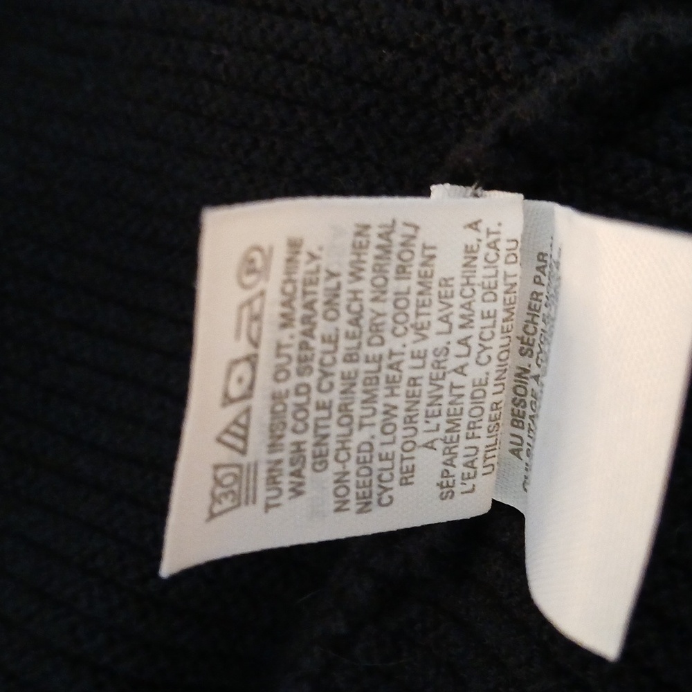 Victoria's Secret Active Wear Cotton Cashmere Blend Sweater Navy & Black Size L - Picture 11 of 11